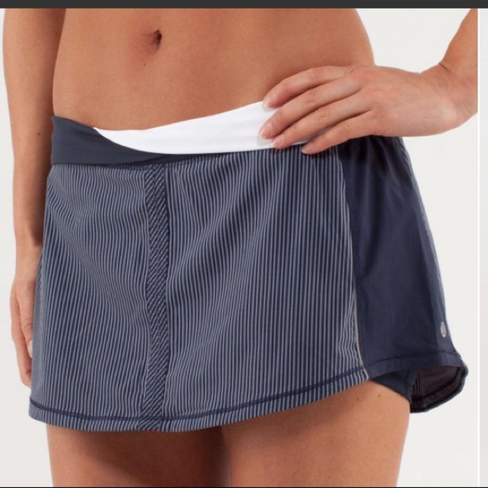Lululemon Run Pace Skirt Wagon Stripe Size 2