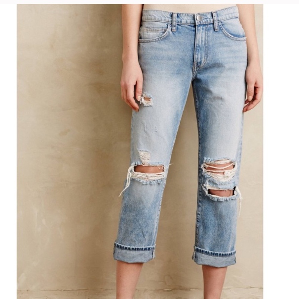 CURRENT ELLIOT | Distressed Boyfriend Jeans