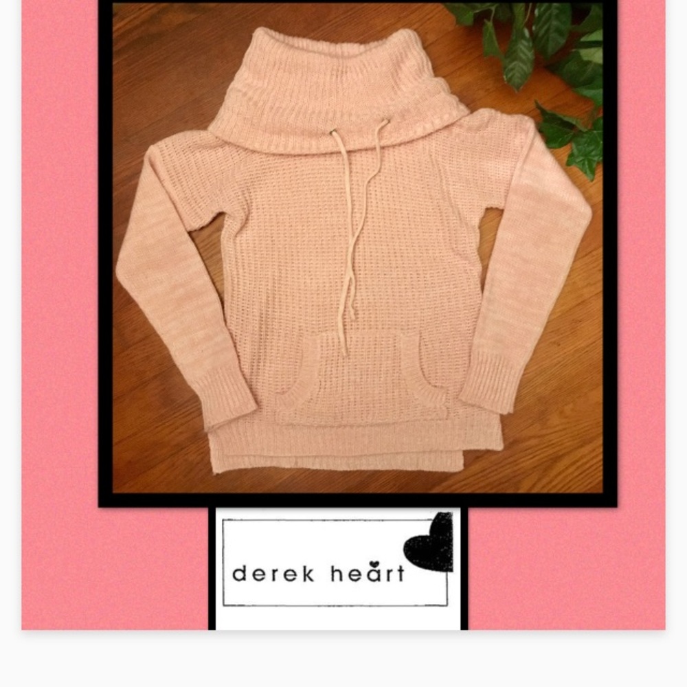 DEREK HEART •Pink & White Cable Knit - Picture 2 of 5