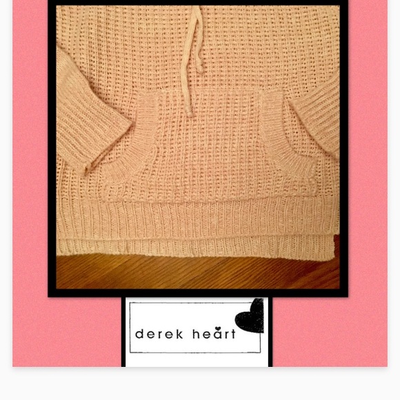 DEREK HEART •Pink & White Cable Knit - Picture 4 of 5