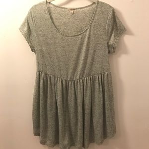 Lily White Grey Flowy Top