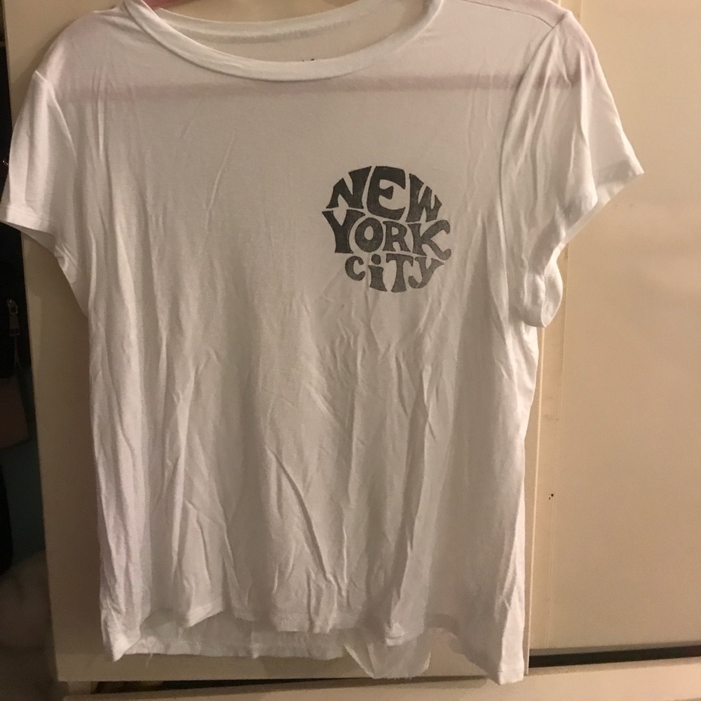 White graphic T-shirt