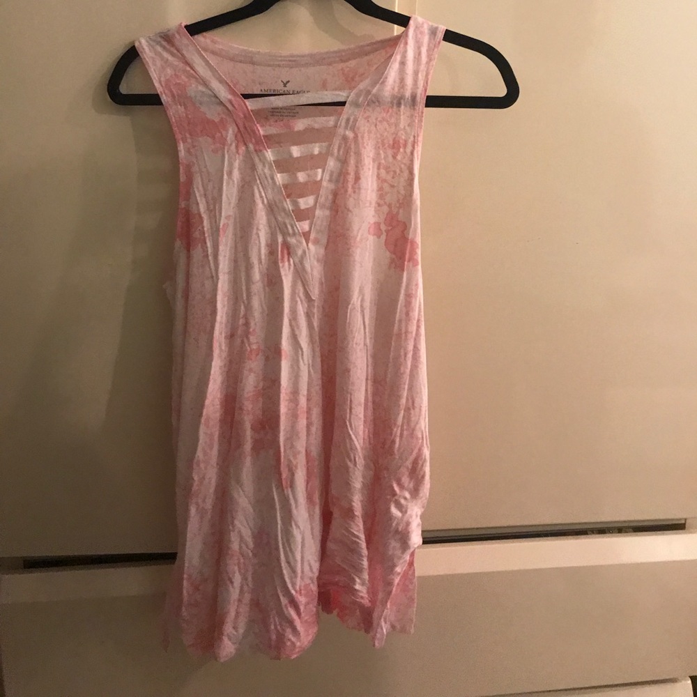 Pink tie dyed tank