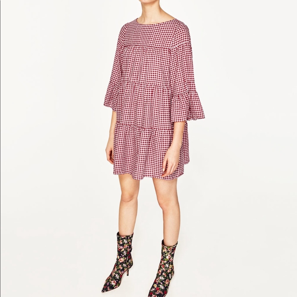 Red Gingham Mini Dress