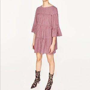 Red Gingham Mini Dress