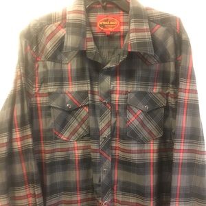 Plaid button down shirt