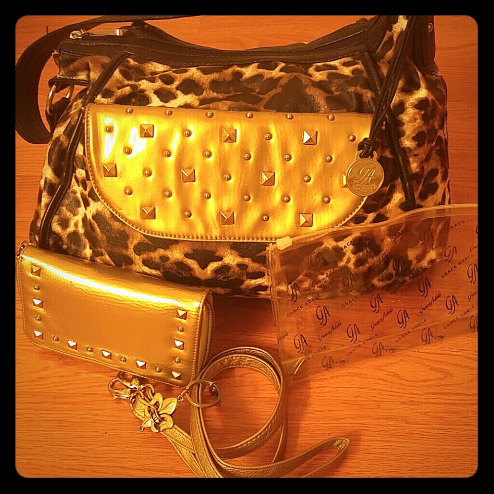 Grace Adele Animal Print Handbag and Accessories