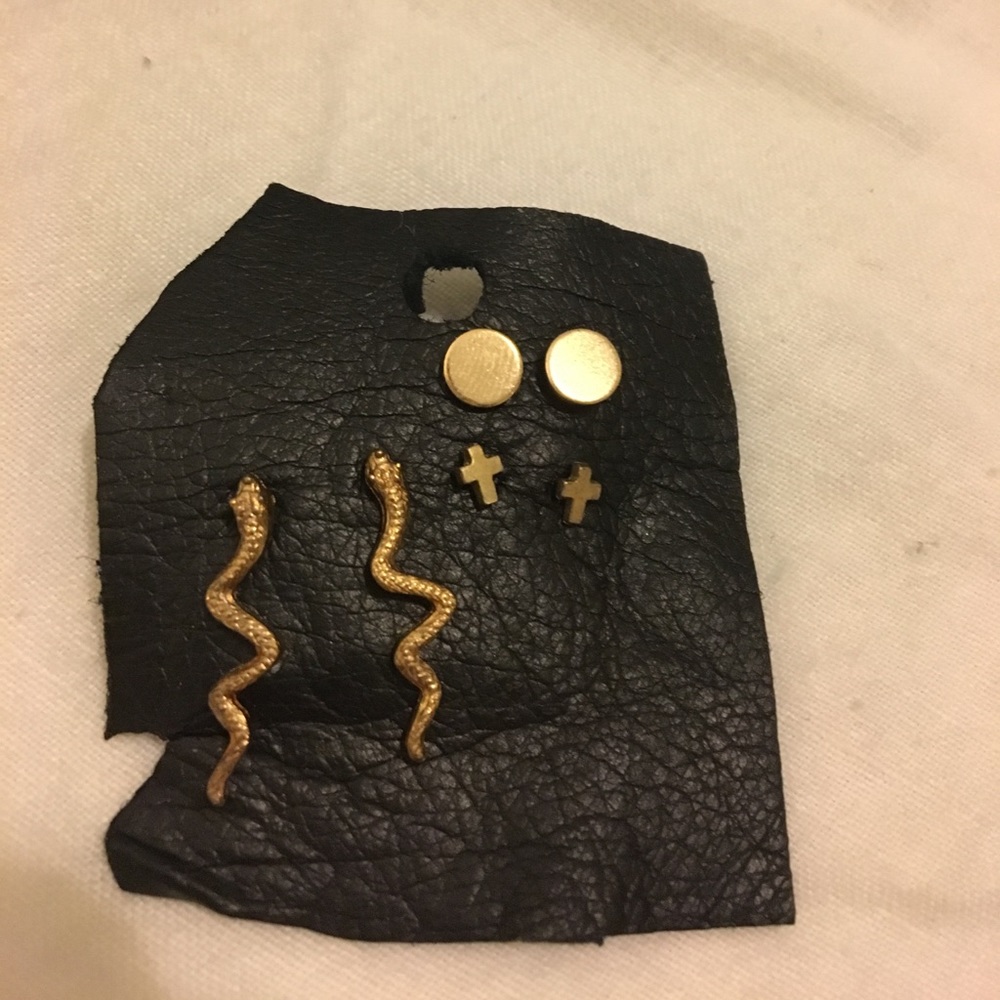 Gold earrings- mix of free people and forever 21