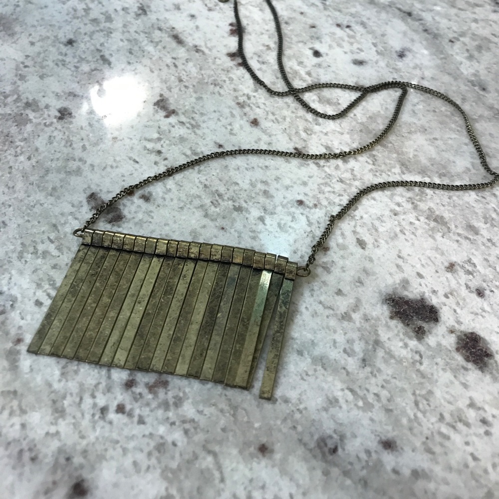 Bauble Bar Metal Tassle Necklace