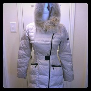 1 Madiso Genuine Fox Fur Trim Hooded Down Parka XS