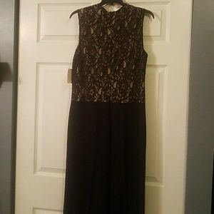 Black Overlay Pantsuit