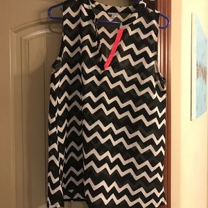 Sheer Chevron top