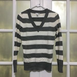 H&M Striped V-Neck Sweater