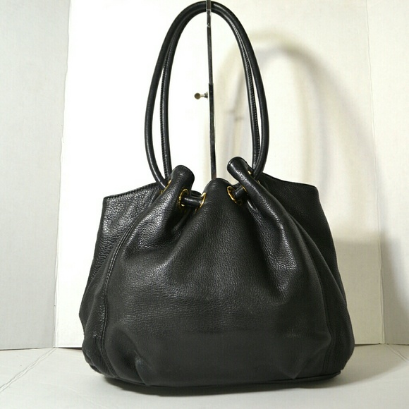 Michael Kors Black Leather Bucket Bag - Picture 3 of 6