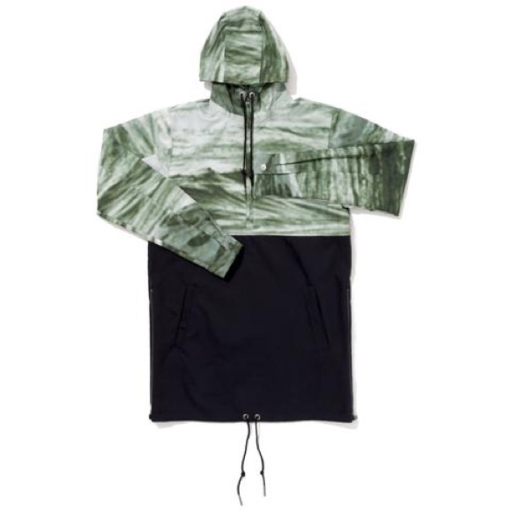 ROCHAMBEAU NYC Ocean Combo Print Cagoule Green XL