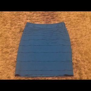 Scalloped blue skirt