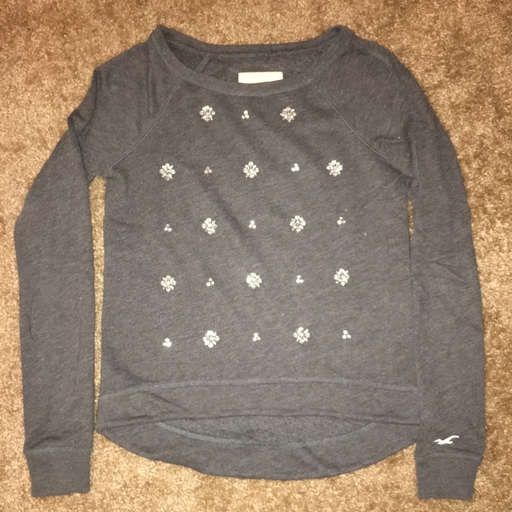 Hollister beaded sweater