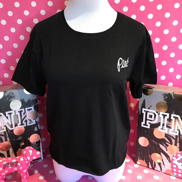 NWT VS PINK Cropped Campus Tee - Picture 3 of 4