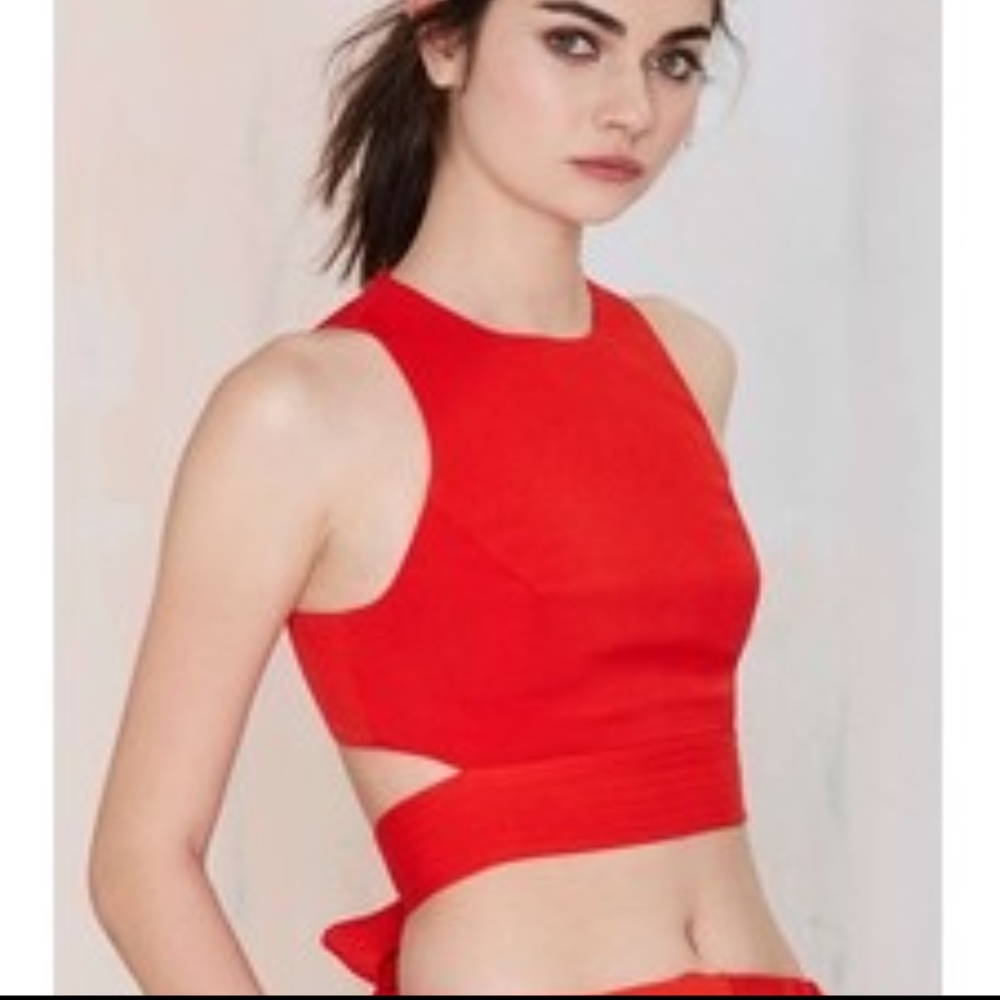 Cameo Red Crop Top NWT