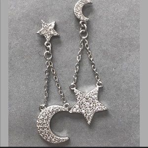 .925 Sterling CubicZirconia Celestial Earrings,NWT