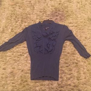 Ruffled mid sleeved blouse