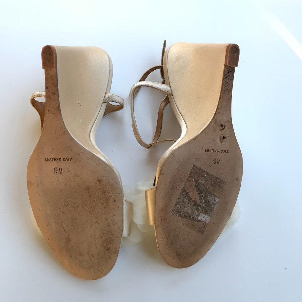 Badgley Mischka Wedge Sandals Gorgeous Sz 9 - Picture 4 of 5