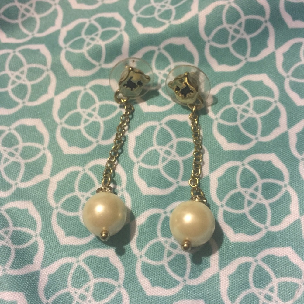 Juicy couture pearl dangle earrings