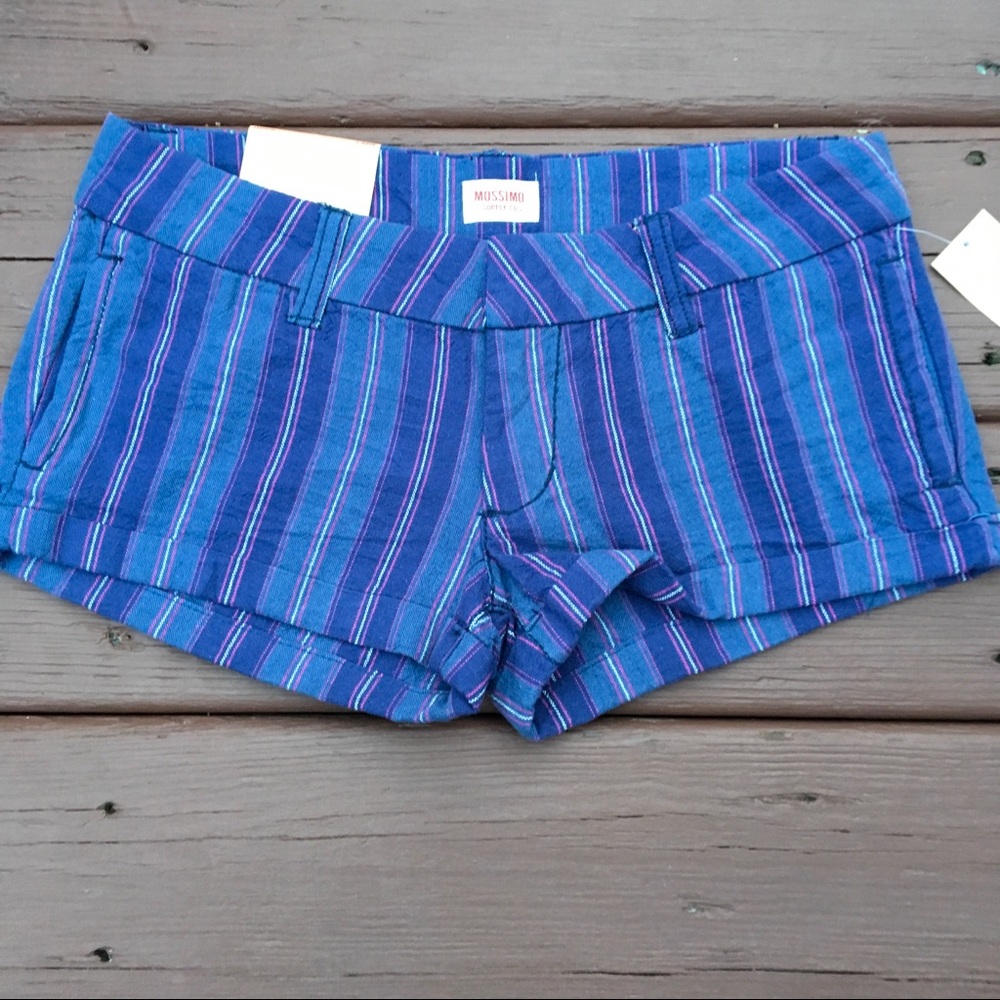 NWT Blue Striped Shorts