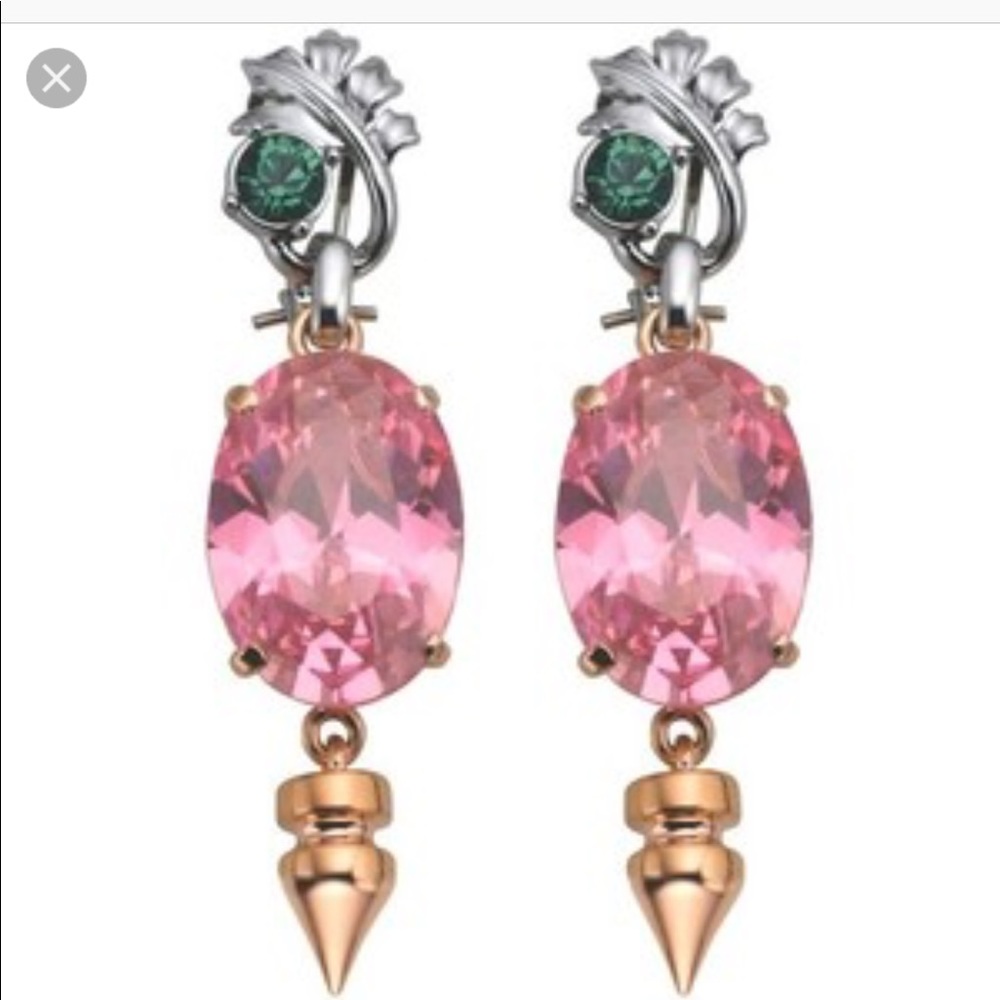 Mawi oval gemstone earrings