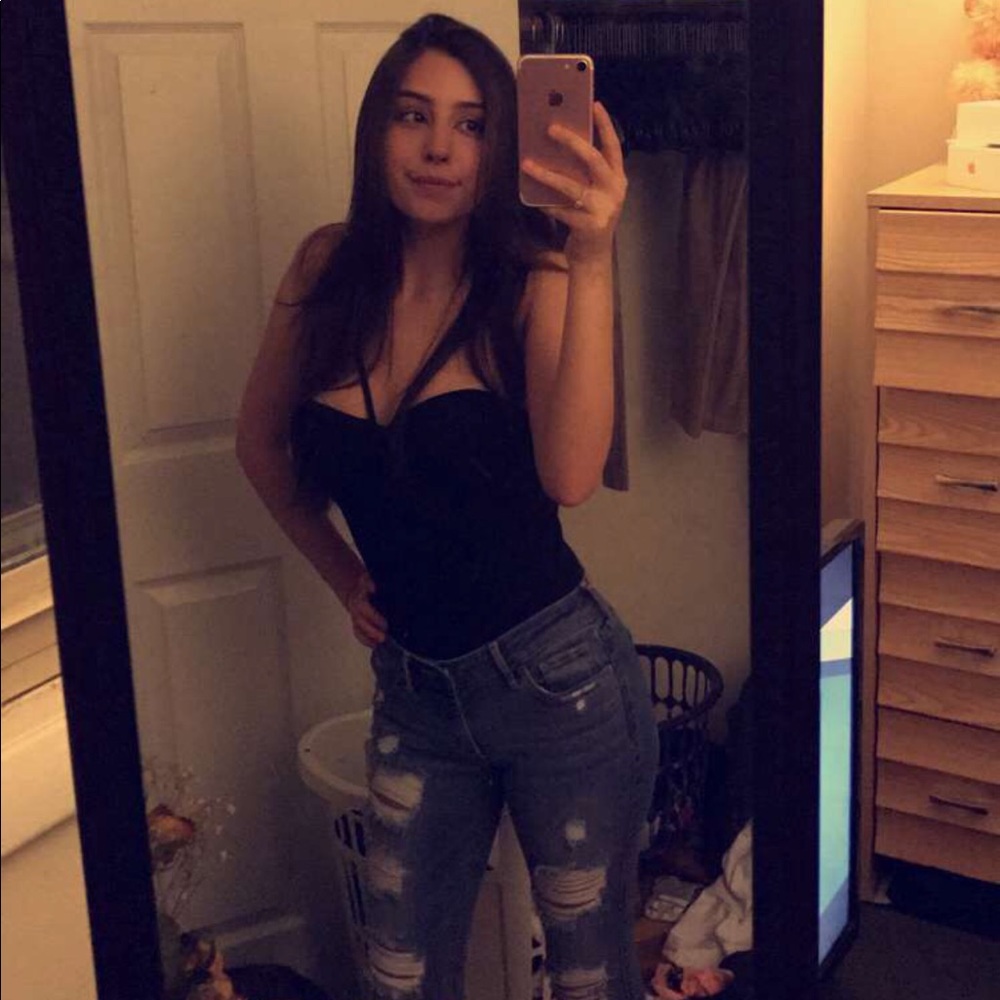 Black strappy body suit