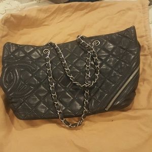 Well loved Chanel leather tote
