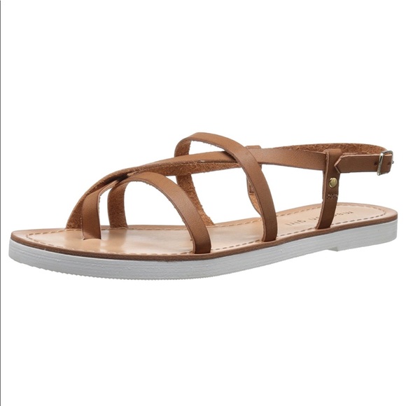MADDEN GIRL LUDO COGNAC BROWN SANDALS - Picture 4 of 8