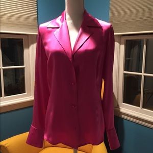100% silk blouse by Dana Buchman.