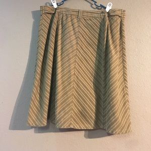 Brown Tan Venezia Size 16 Midi Skirt