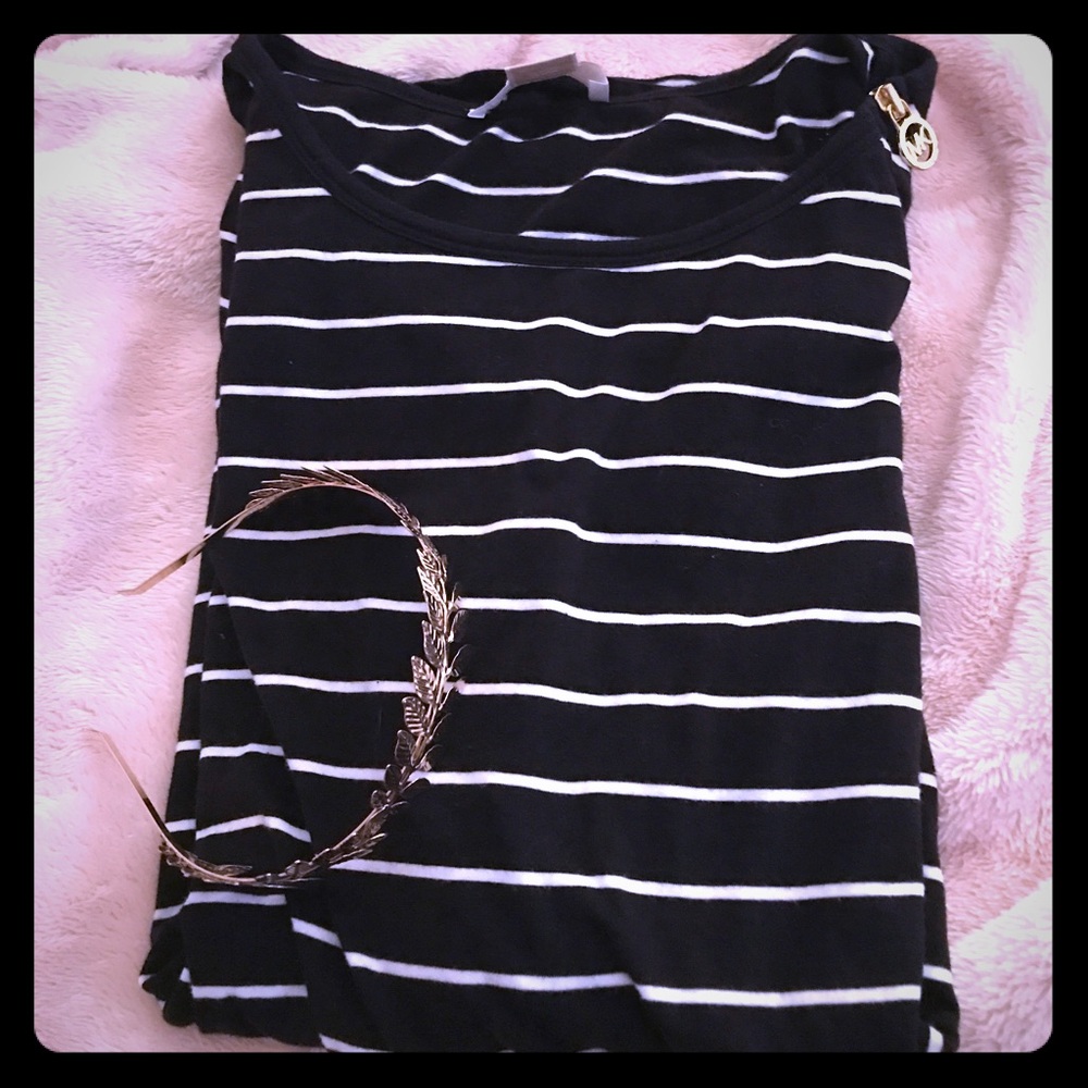 Black and White Stripped Michael Kors Tee