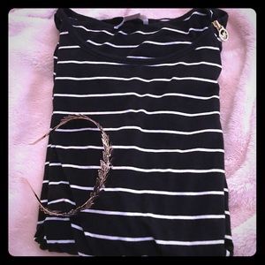 Black and White Stripped Michael Kors Tee