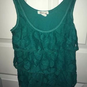 Lacey Teal Tank Top