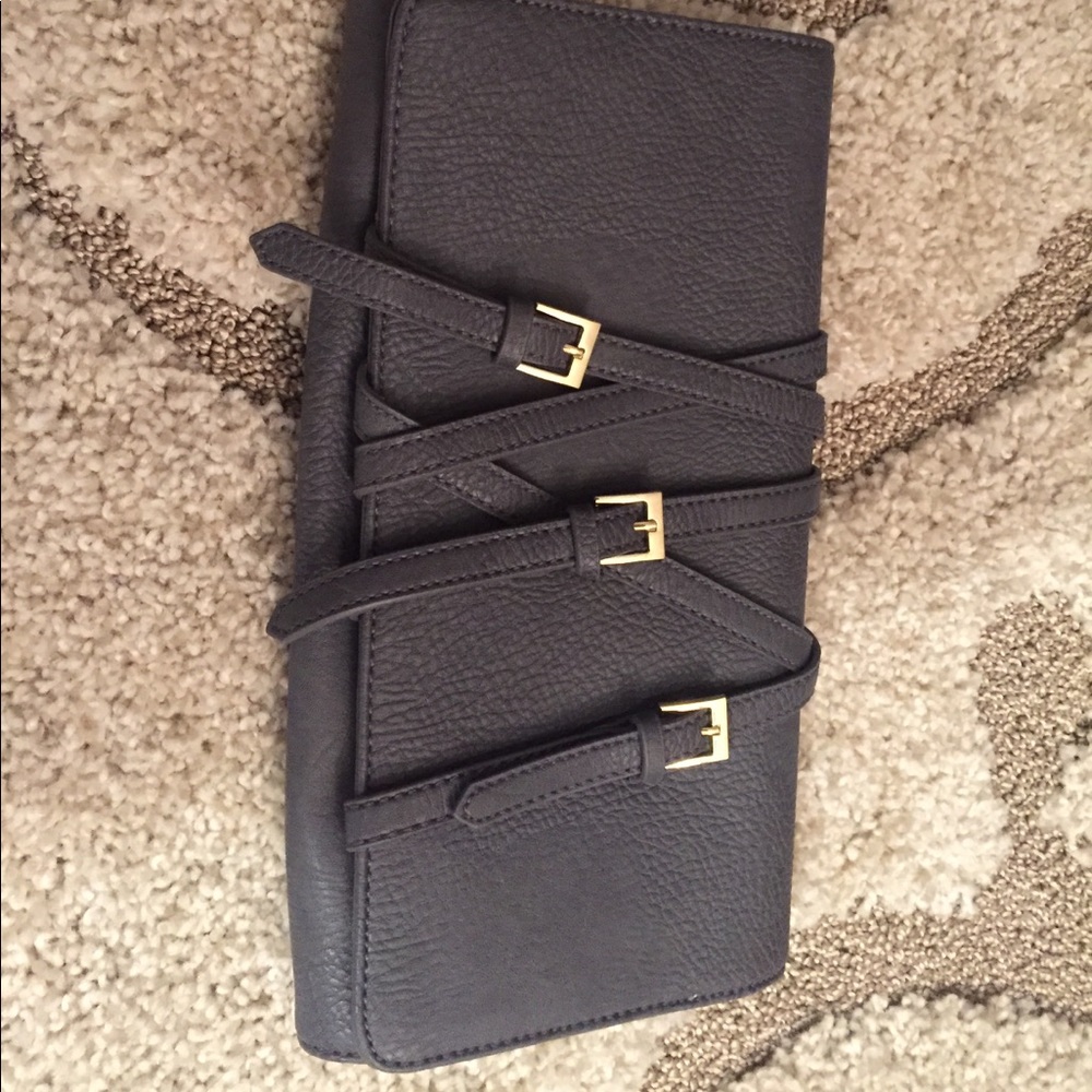 Bcbg shark grey clutch