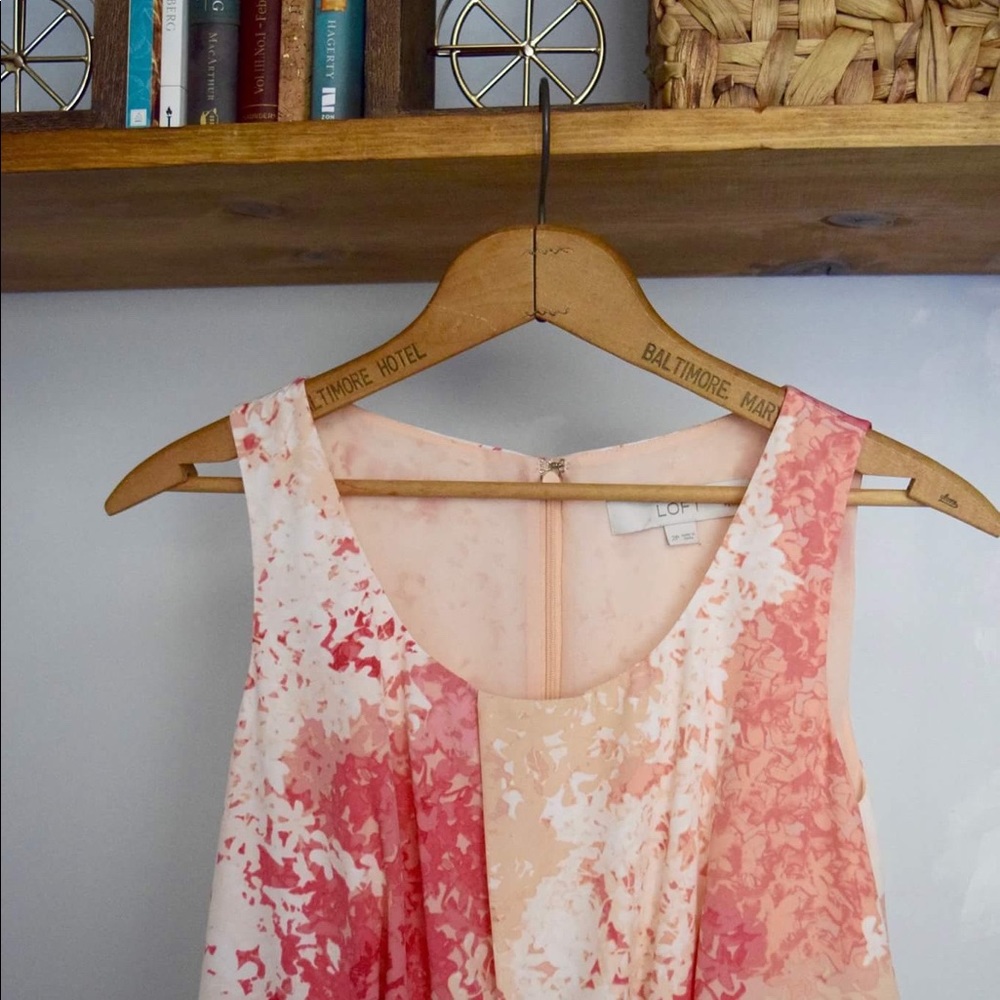 LOFT Pink Floral Dress - Picture 4 of 4
