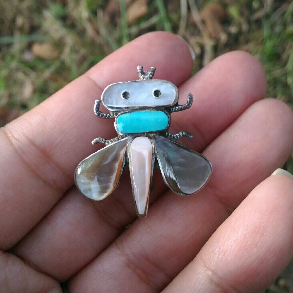 💖SOLD💖Sensa Eustace sterling bee inlay pendant