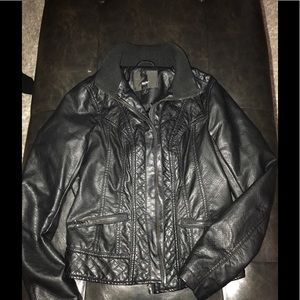 Black leather mossimo jacket
