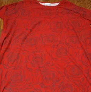 MAJOR UNICORN Lularoe XXS Red Black Rose Irma