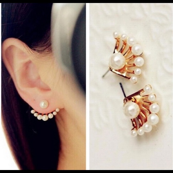 Back N stock Exquisite imitation pearl earrings - Picture 1 of 4