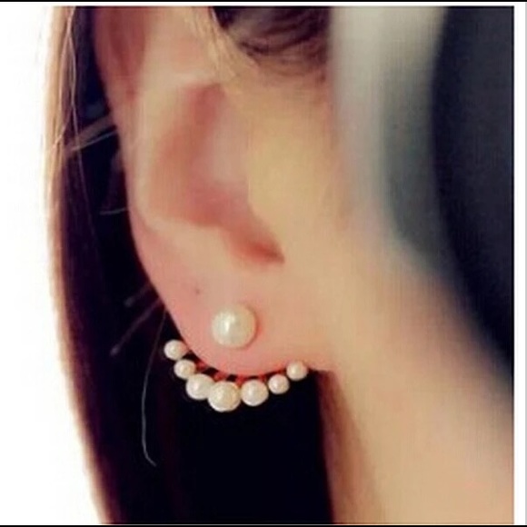 Back N stock Exquisite imitation pearl earrings - Picture 2 of 4