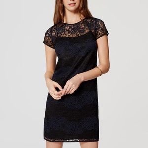 Loft lace shift dress