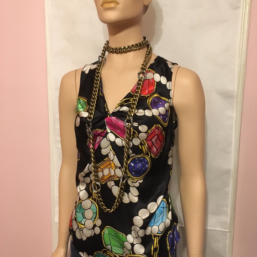 Moschino 100% Silk Blouse (runs small)
