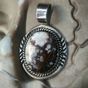 magnesite Navajo sterling silver pendant