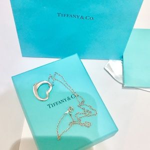 Tiffany Elsa Peretti open heart Stirling silver