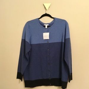 NWT Croft&Barrow Gradient Blue Cardigan