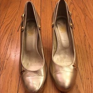 Playboy Gold Pumps Womens Size 9